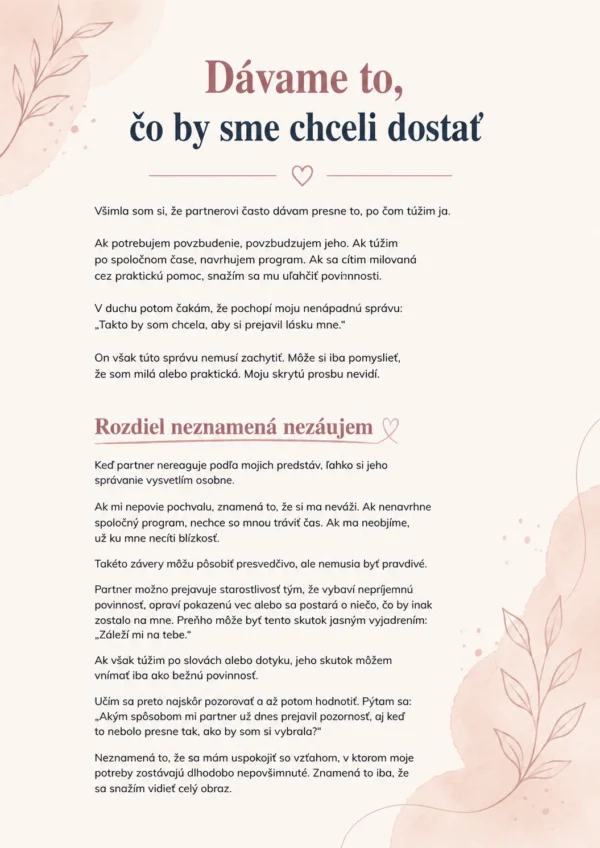 Lásku sa učíme prekladať – rozdielne spôsoby prejavovania lásky a lepšie porozumenie vo vzťahu