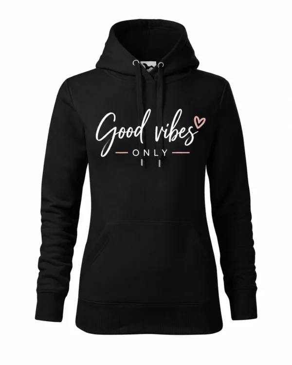 Dámska mikina Good vibes only – Čierna